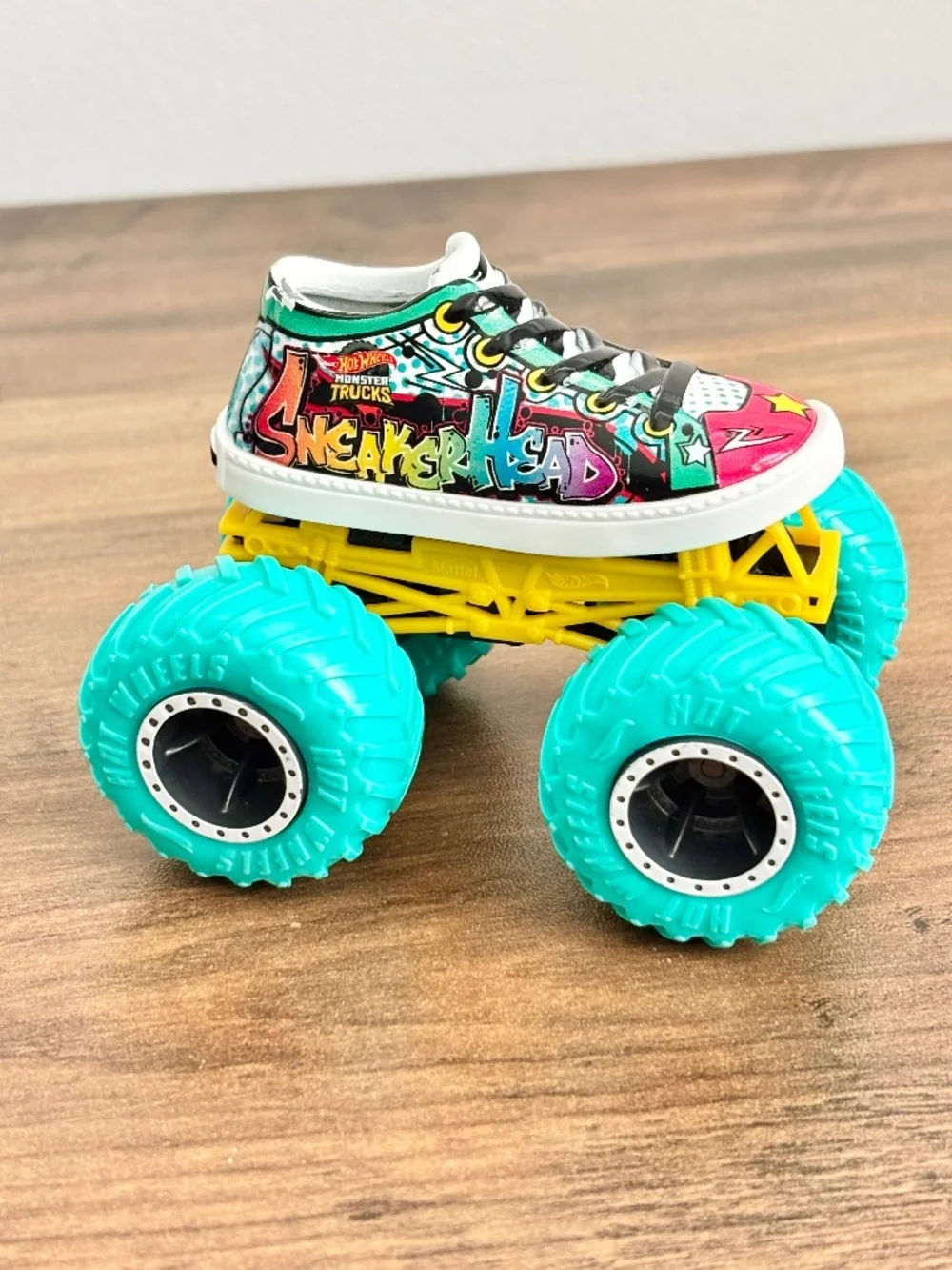 Hot Wheels 1:64 Monster Truck Sneakerhead Sneaker Rainbow Blue Die Cast Toy
